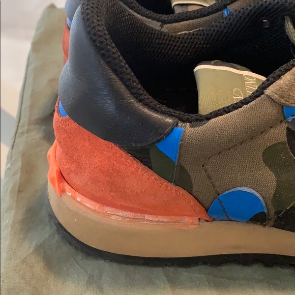 Valentino camo rockrunners sneakers green-orange - Picture 4 of 5